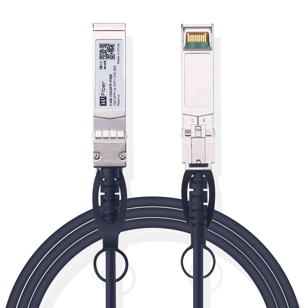 6m(20ft) 10G SFP+ to SFP+ Passive DAC Twinax Cable, 26AWG, Customized